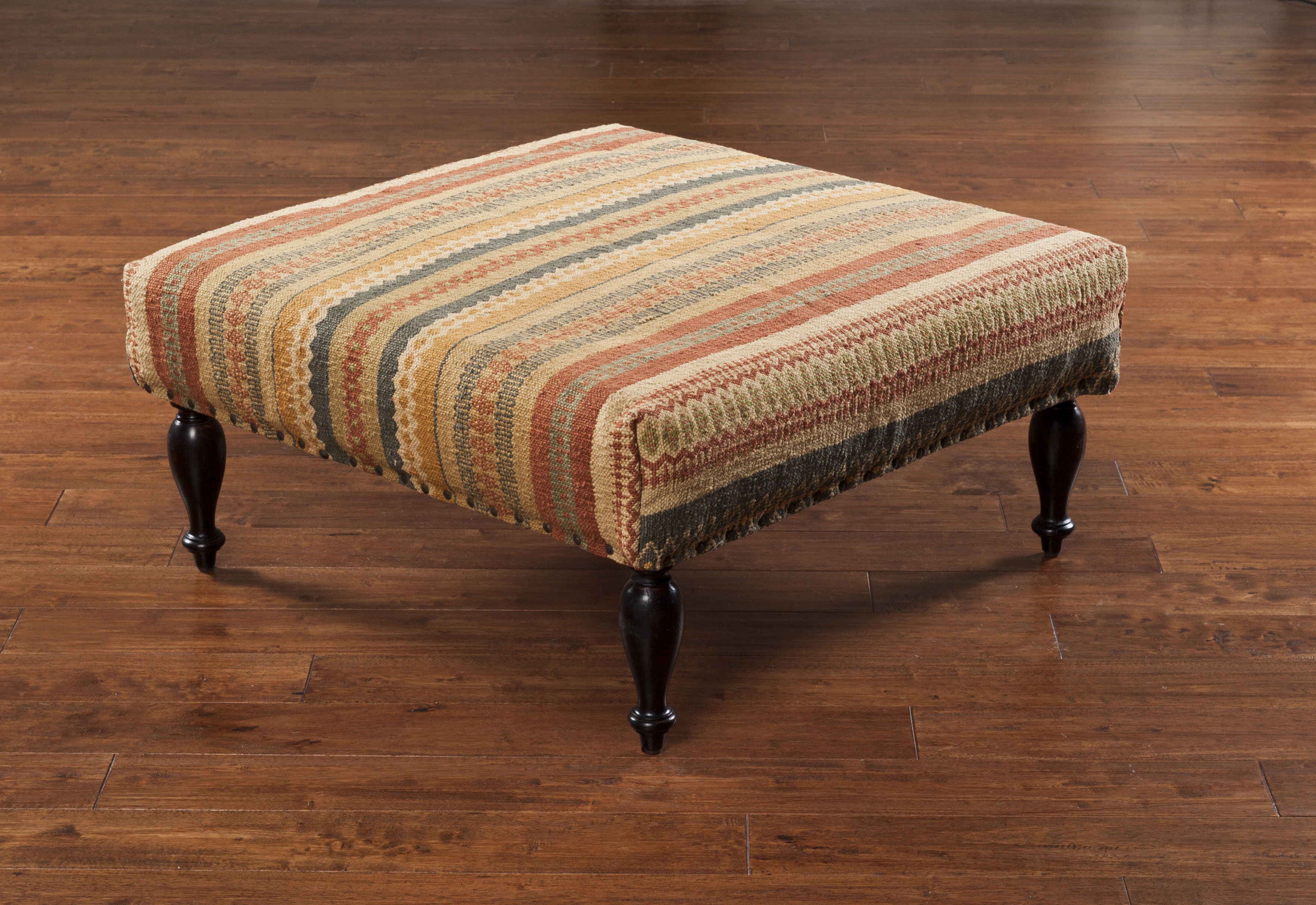Striped ottoman coffee table discount